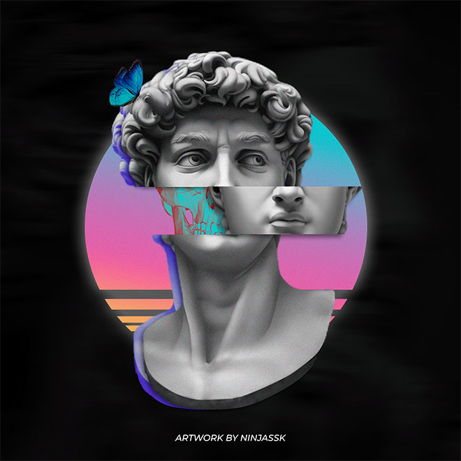 Greek Retrowave Aesthetic Artwork by Sunil Khatri