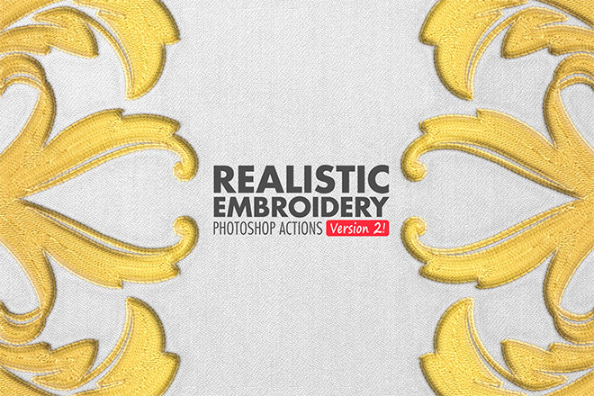 Realistic Embroidery Photoshop Action