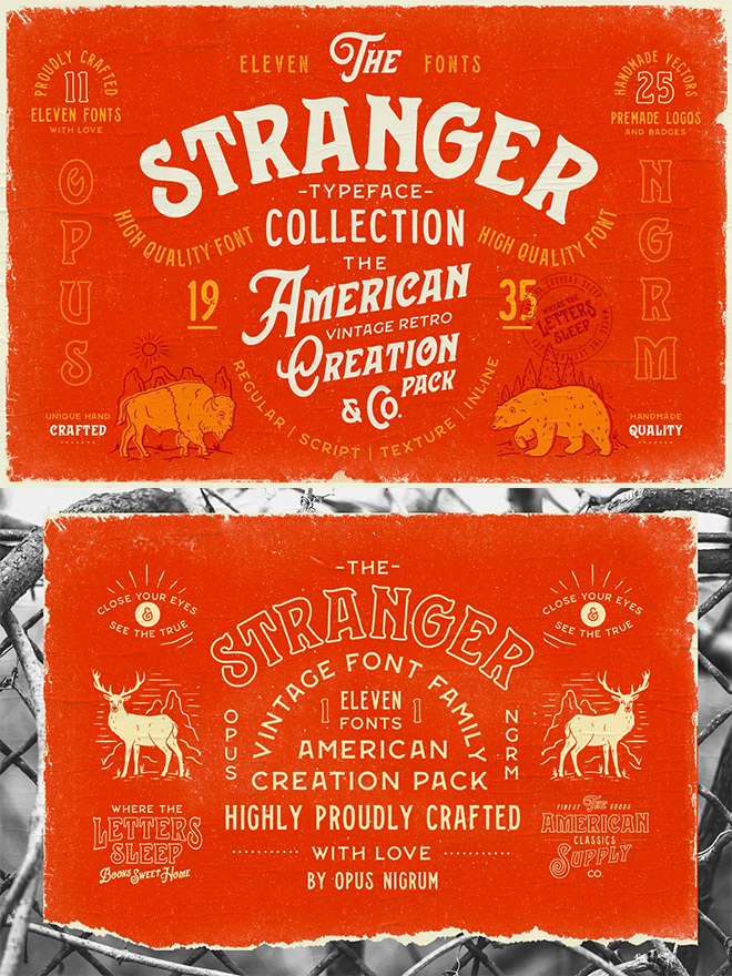 Stranger Font Collection + Extras