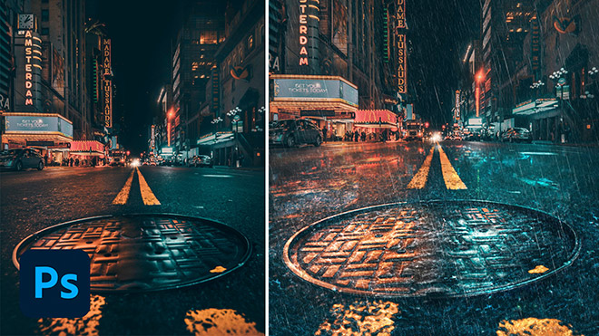 How to Make It Rain in Photoshop