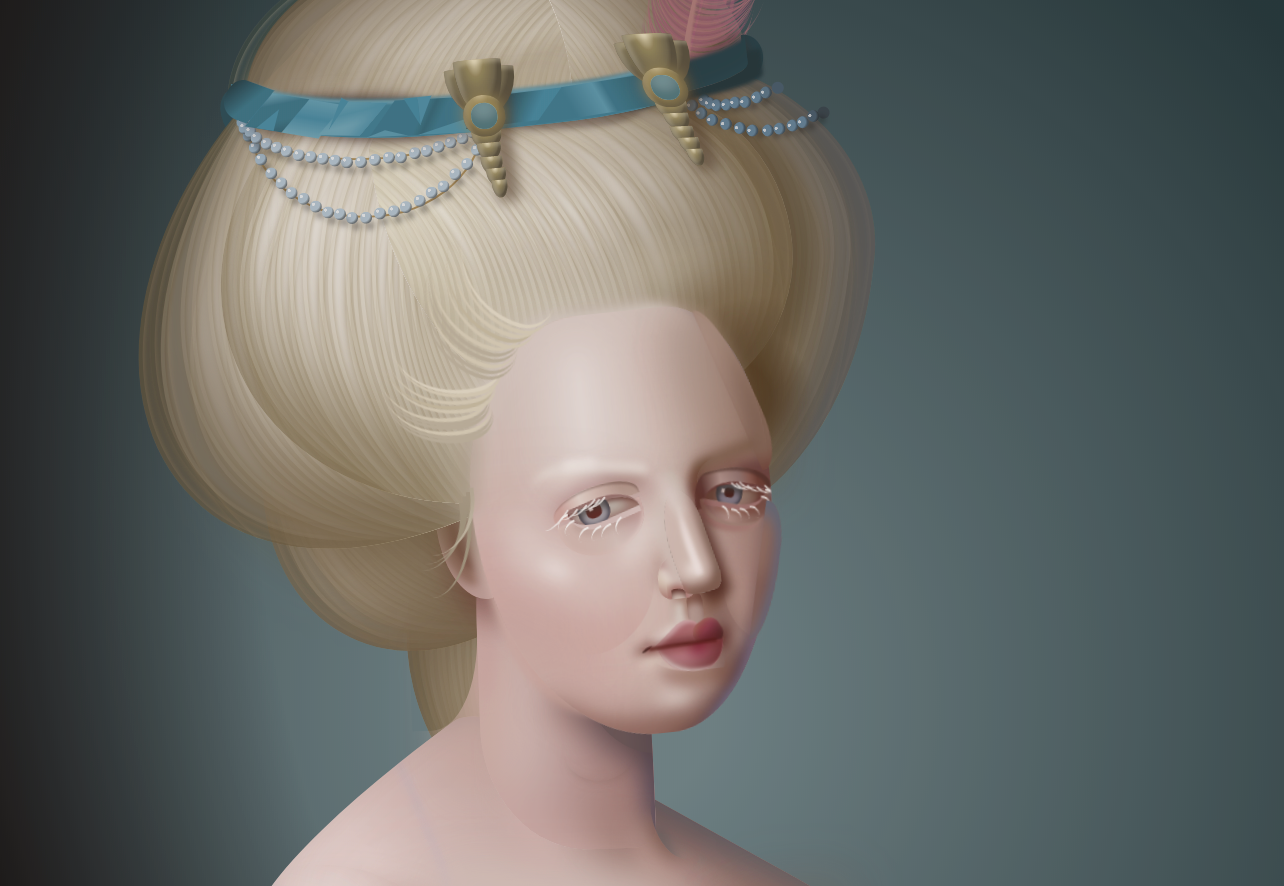 Francine, a CSS replica of an oil painting done in CSS by Diana Smith. 
