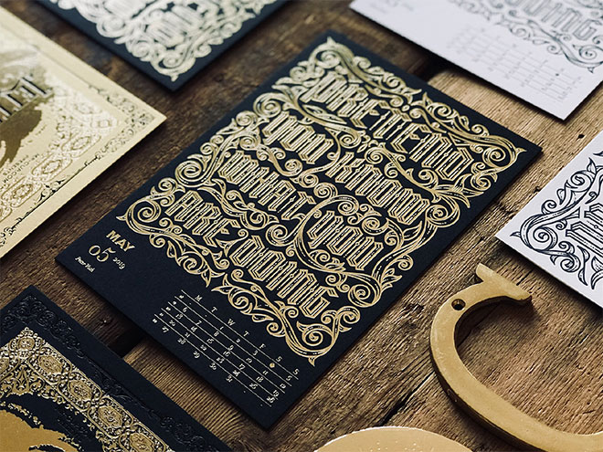 Letterpress Calendar by Peter Voth