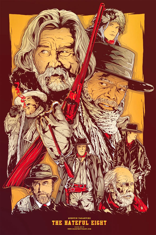 The Hateful Eight Poster Art by Harry Movie Art