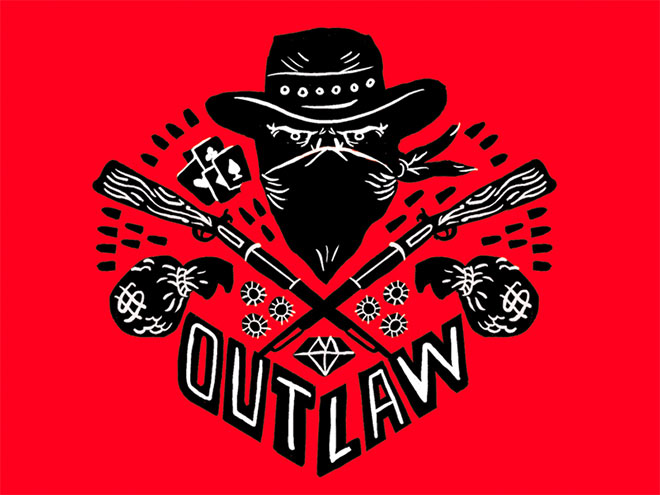 Outlaw Illustration by Hans Bennewitz