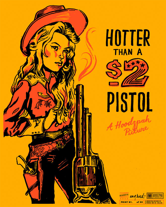 2 Dollar Pistol Poster by Amy Hood