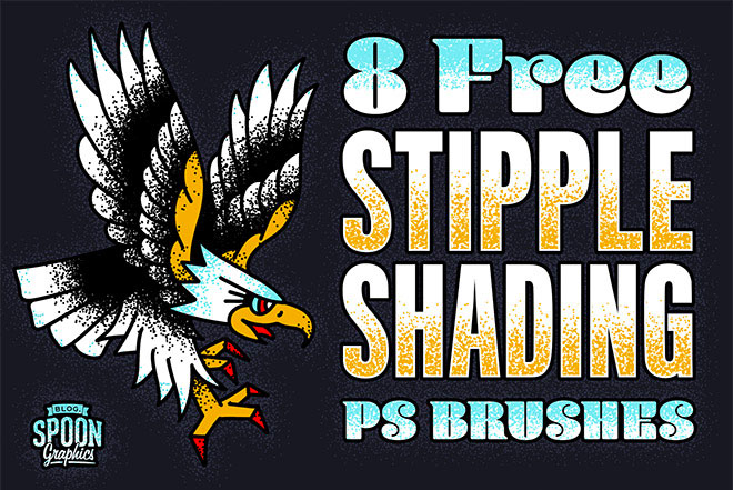 Free Pack of Stipple Shading Brushes for Adobe Photoshop