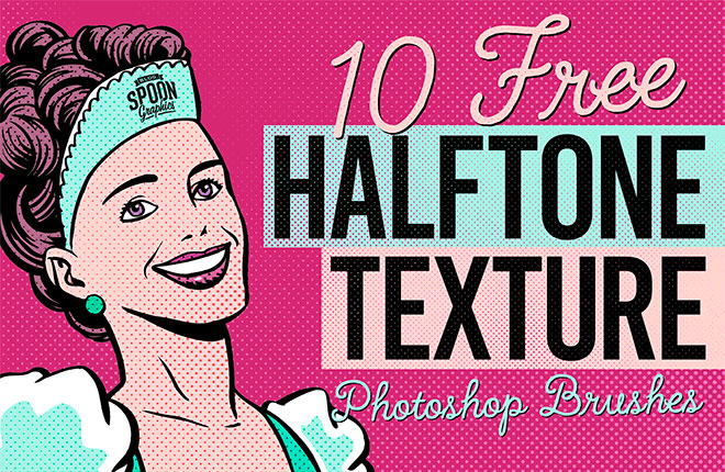 10 Free Halftone Texture Brushes for Adobe Photoshop