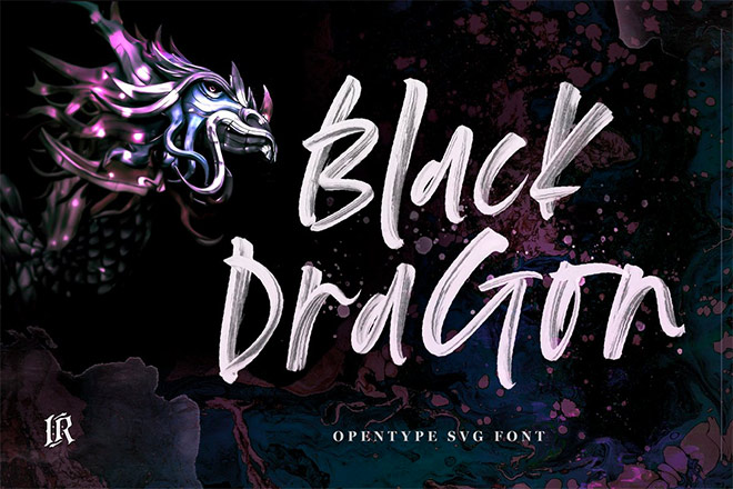 Black Dragon SVG Font by Ivan Rosenberg